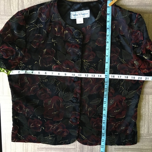 Vintage Norton McNaughton Velvet Rose Jacket - Picture 15 of 16